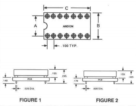 ANDON 200℃封閉框架ICDIP插座，不帶支架